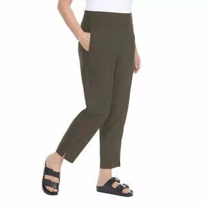 Kirkland Signature Ladies' Comfortable Summer Ankle Pant, Olive Green